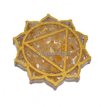 Solar Chakra Golden Quartz Orgone Coaster