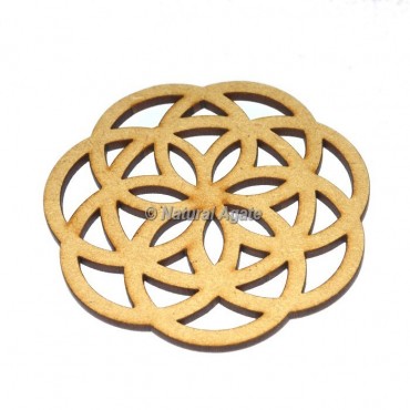 Round Caltic Design Wooden Coaster