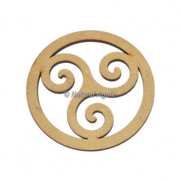 Caltic Round Design Wooden Coaster