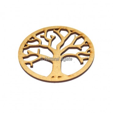 Engraved Tree Of Life Wooden Coaster