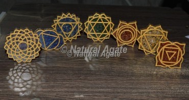 Seven Chakra Orgone Coaster Set