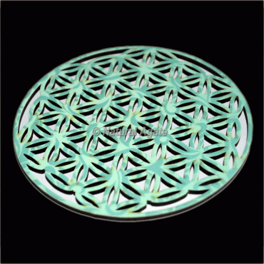 Printed Flower Of Life Power Coaster