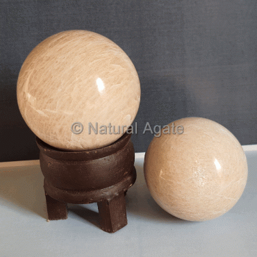 Cream Moon Stone Spheres