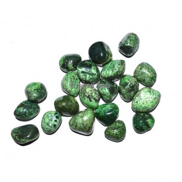 Green Dyed Turquoise Tumbled Stones