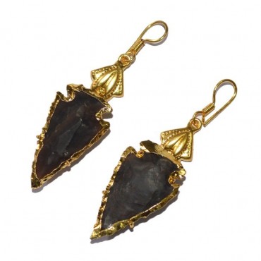 Electroplated Arrowheads Fashionable Earrings