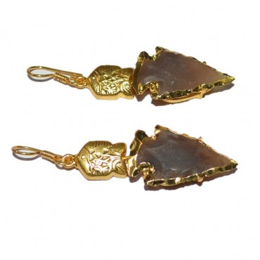 Electroplated Fashionable Arrowheads Earrings