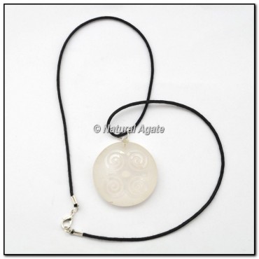 Crystal Quartz Embossed Choko Reiki Pendants