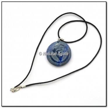 Lapis Throat Symbol Pendants