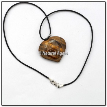 Tiger Eye Heart Reiki Symbol Pendants