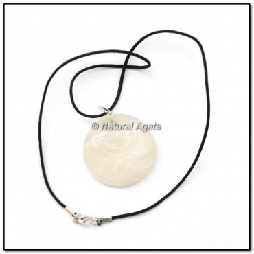 Crystal Quartz Embossed ReikI Disc Pendants