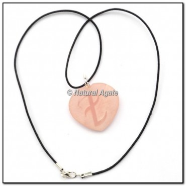 Rose Quartz Embossed Hearts Pendants