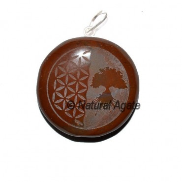 Flower of life and Tree Embossed Pendnats