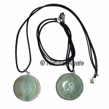 Green Aventurine Ying Yang Reiki Pendants