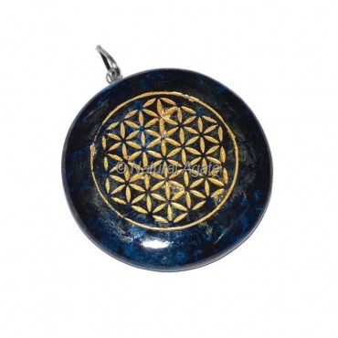 Lapis Lazuli Flower Of Life Pendant