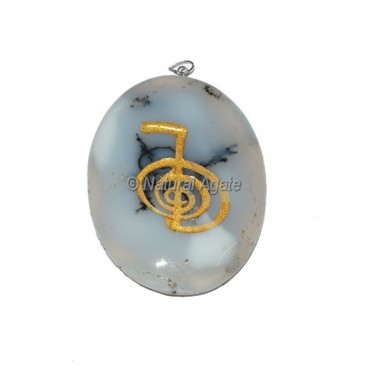 Dantric Agate Choko Reiki Pendant