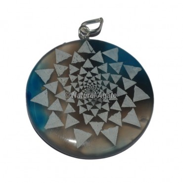 Triangle Design Disc Pendants