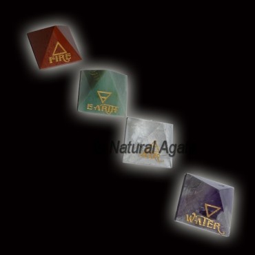 4 Stone Reiki Element Pyramids