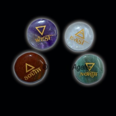 4 Stone Disc Element Set