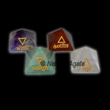 East-West-North-South Reiki Element Pyramids Set