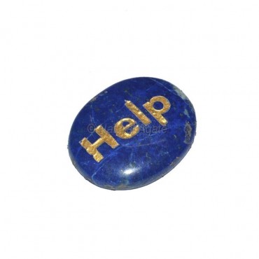 Lapis Lazuli Help  Engraved Stone