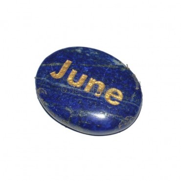 Lapis Lazuli June  Engraved Stone
