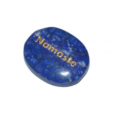 Lapis Lazuli Namaste  Engraved Stone