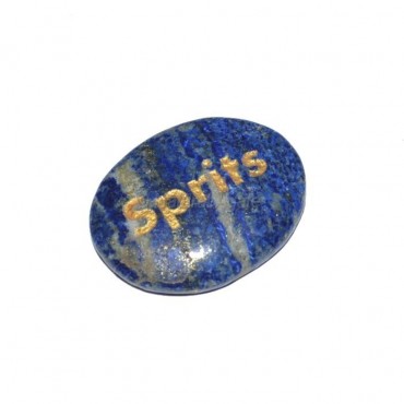 Lapis Lazuli Sprits  Engraved Stone