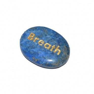 Lapis Lazuli Breath  Engraved Stone