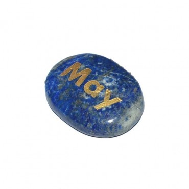 Lapis Lazuli May  Engraved Stone