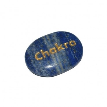 Lapis Lazuli Chakra  Engraved Stone