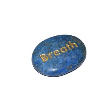 Lapis Lazuli Breath  Engraved Stone