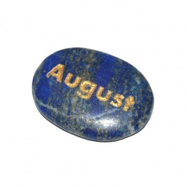 Lapis Lazuli August  Engraved Stone