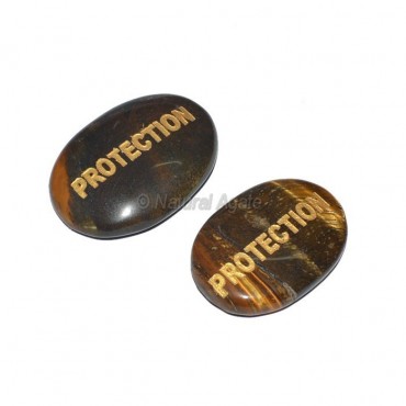 Tiger Eye Protection Engraved Stone