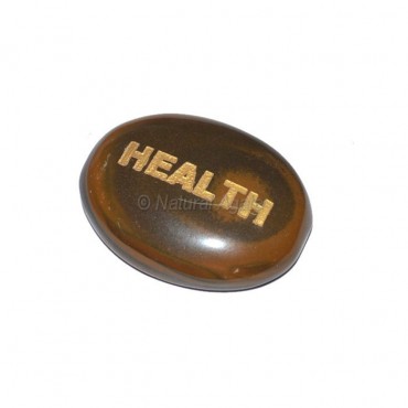 Tiger Eye Health Engraved Stone