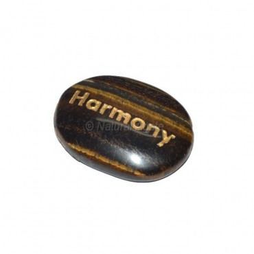 Tiger Eye Harmony Engraved Stone