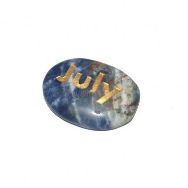 Sodalite July Engraved Stone