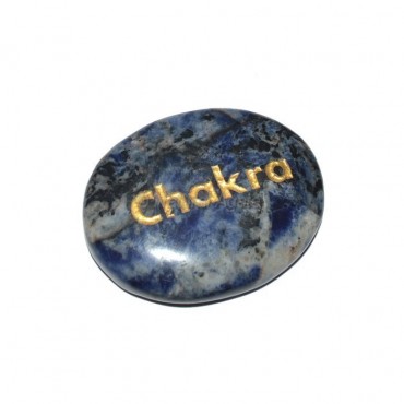 Sodalite Chakra Engraved Stone