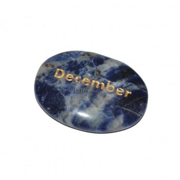 Sodalite December Engraved Stone