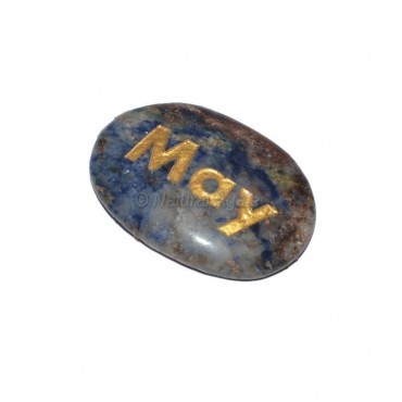 Sodalite May Engraved Stone