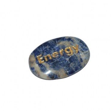 Sodalite Energy Engraved Stone