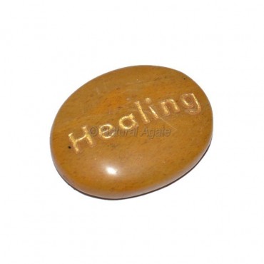 Yellow Jasper Healing Engraved Stone