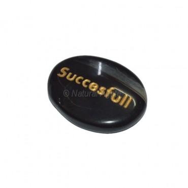 Black Onyx successful  Engraved Stone