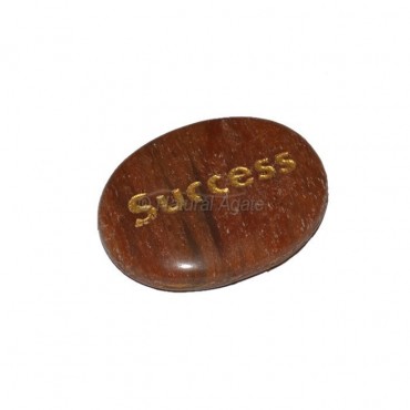 Peach Aventurine success Engraved Stone