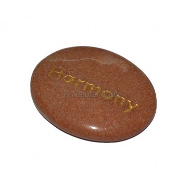 Peach Aventurine Harmony Engraved Stone