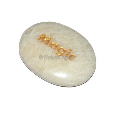 Moon Stone Magic Engraved Stone