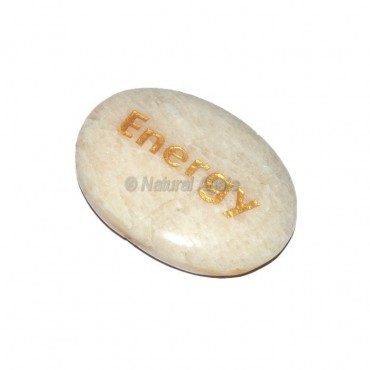 Moon Stone Energy Engraved Stone