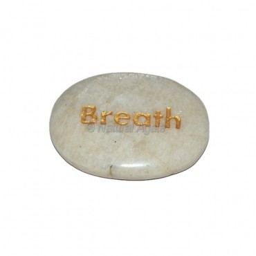 Moon Stone Breath Engraved Stone