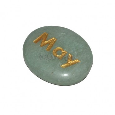 Green Aventurine  may Engraved Stone