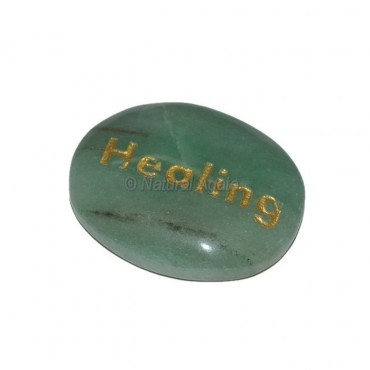 Green Aventurine  Healing Engraved Stone