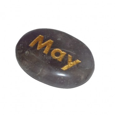 Amethyst May Engraved Stone